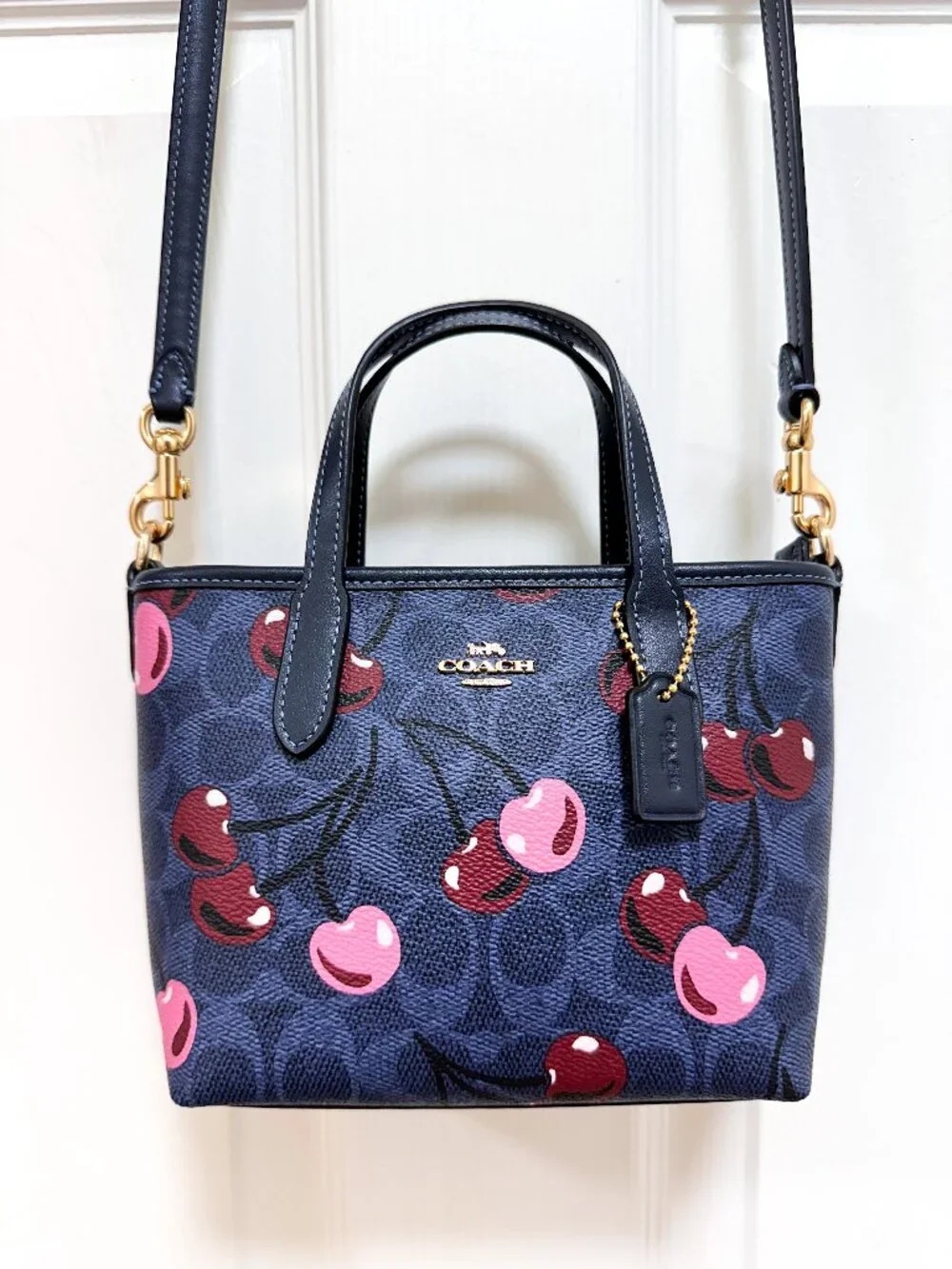 Coach City Mini Tote & Coin Purse Set Cherry Print